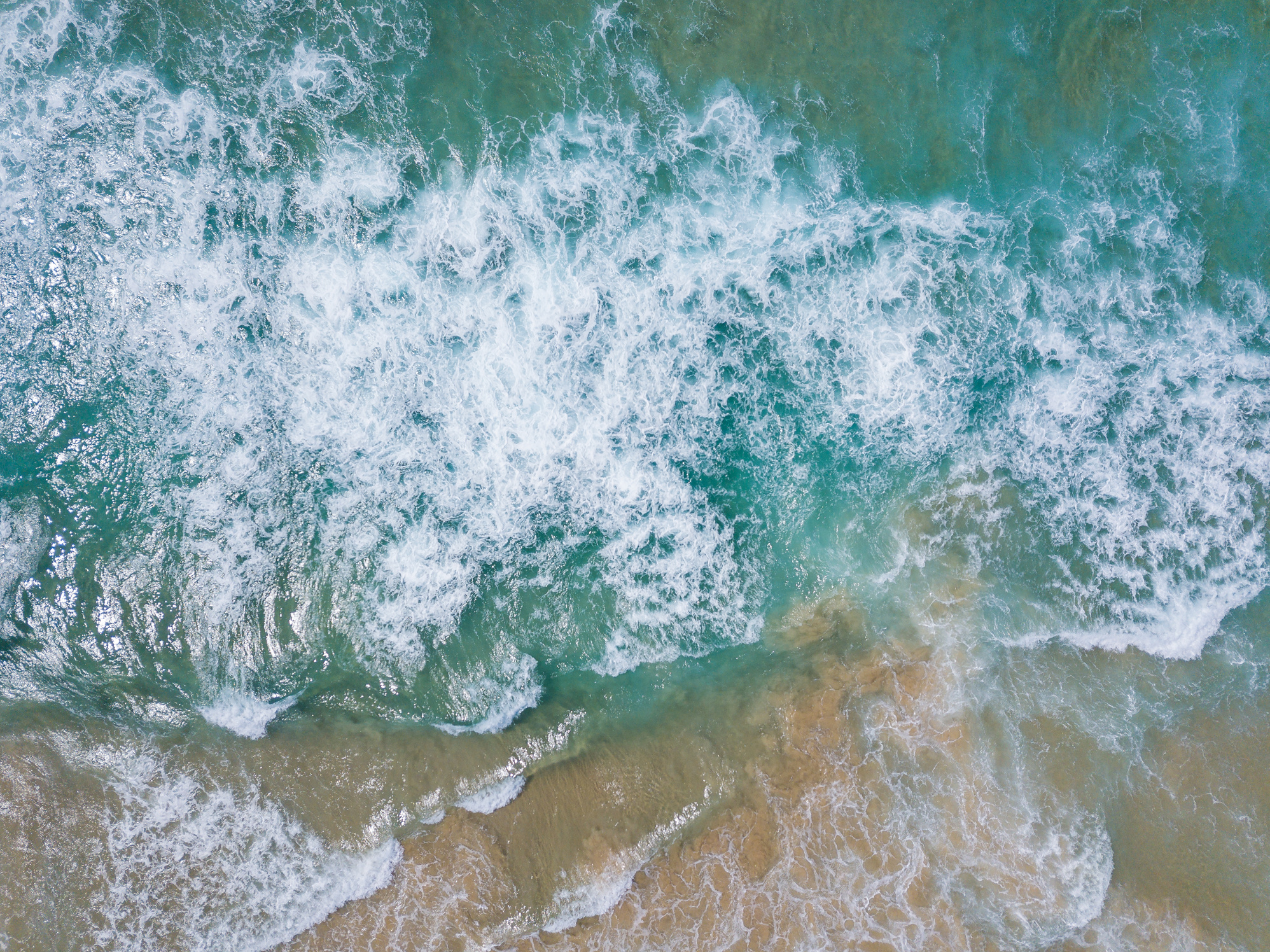 Bird's-eye View of Sea Waves